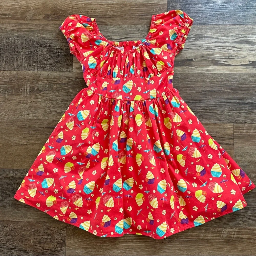 Disney the dress shop retro red dole whip rockabilly dress XS